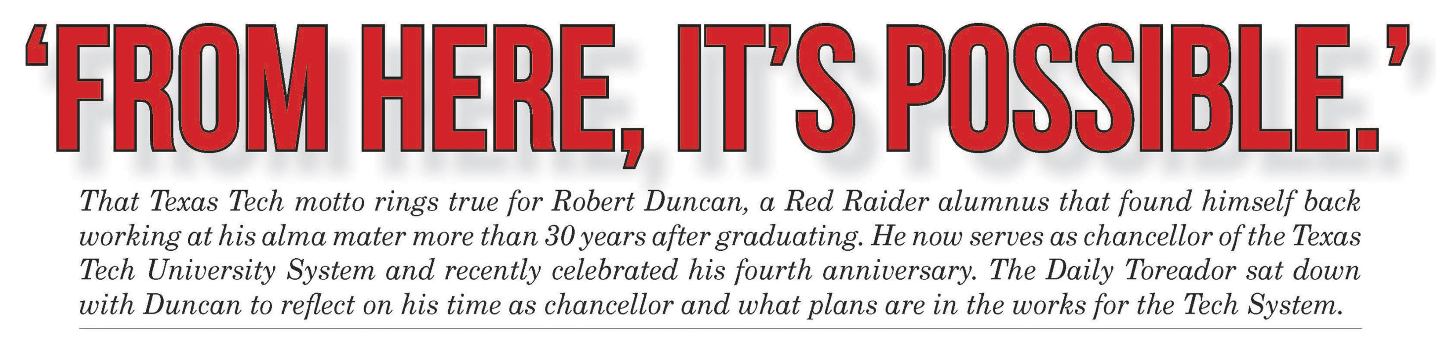 Chancellor Duncan Q&A header